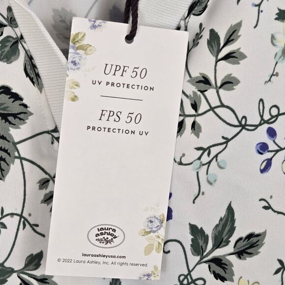 Laura Ashley Golf & Tennis Collared Shirt XS Sleeveless BLUE Floral NWT ATHLEISU - Picture 5 of 9